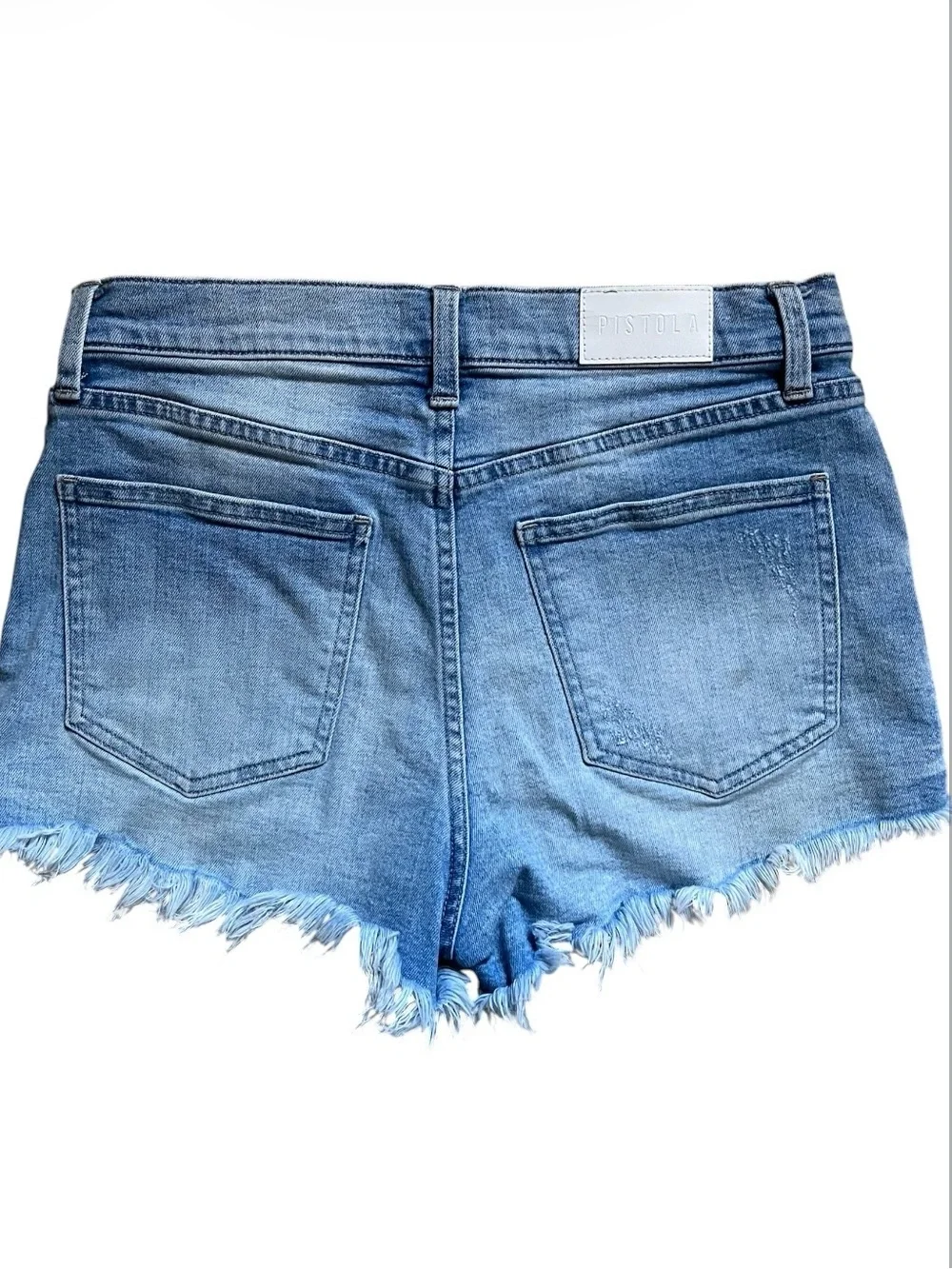 Pistola Gigi Denim Frayed Cut Off Shorts
